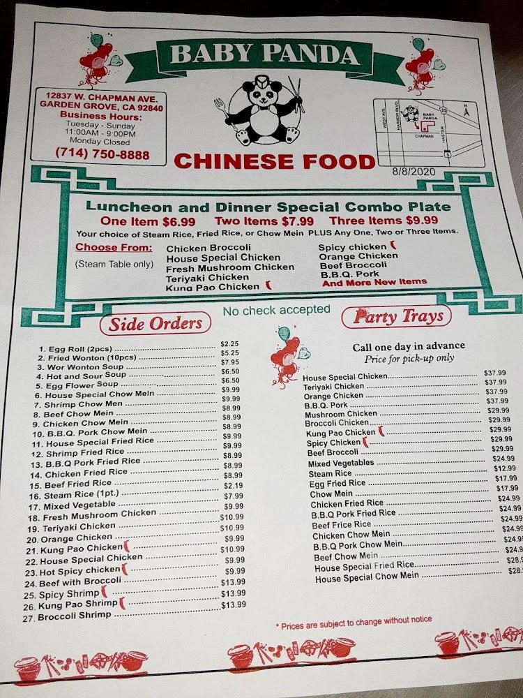 Baby Panda Chinese Restaurant 3 Items